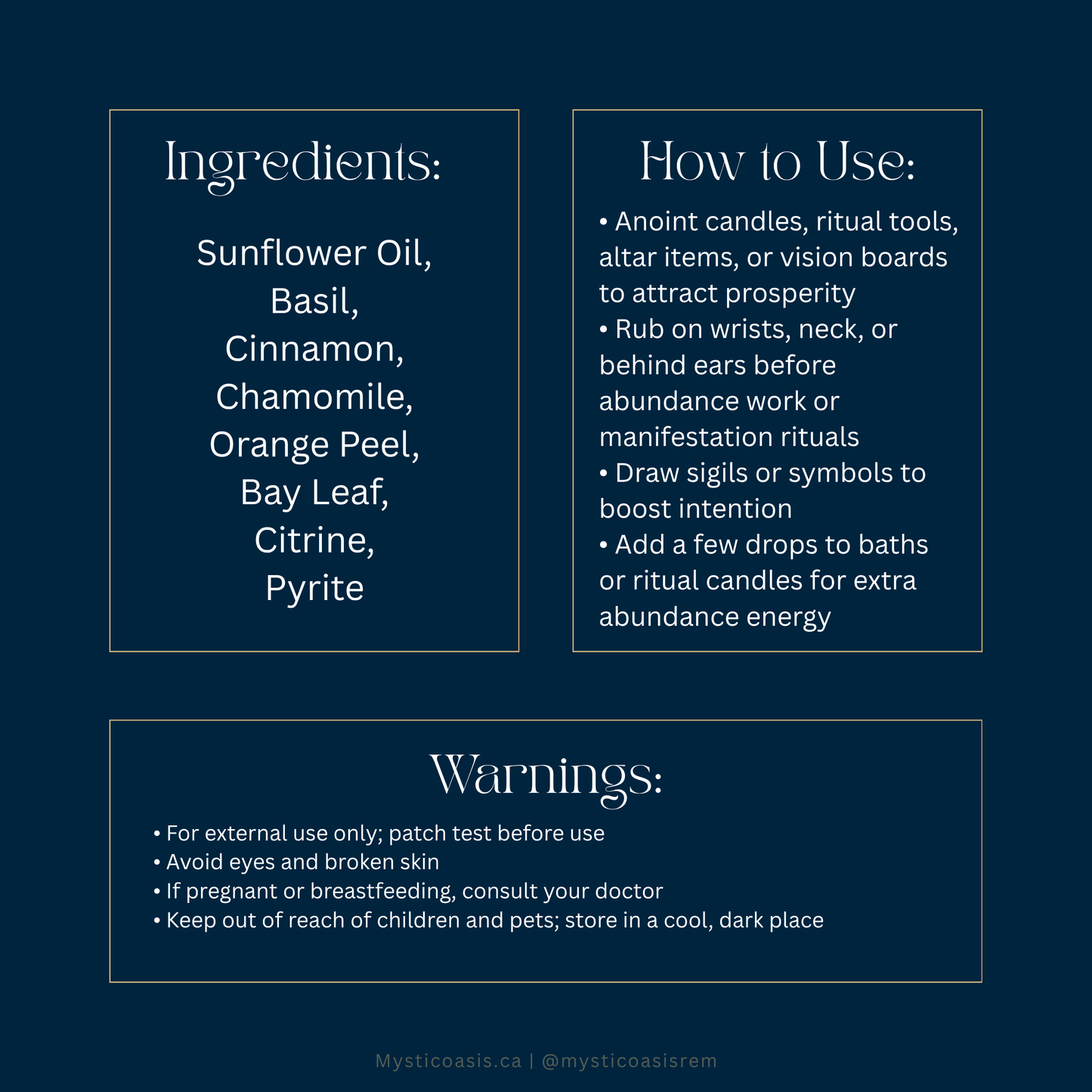 Golden Harvest - Ritual Oil