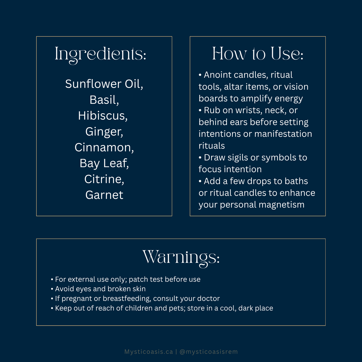 Magnetic Will - Ritual Oil