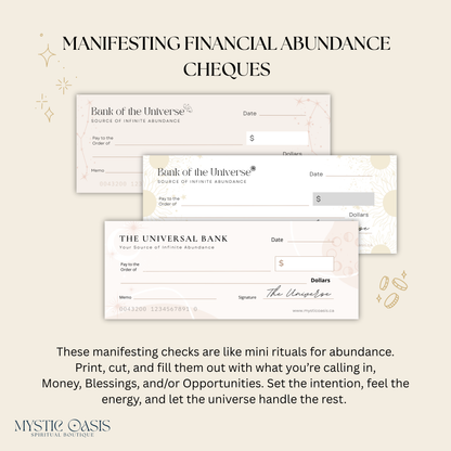 Manifestation Cheques Set