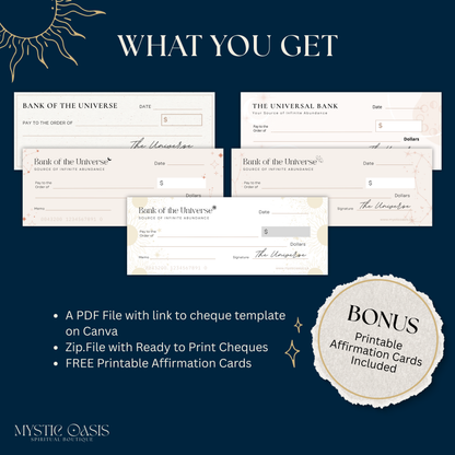 Manifestation Cheques Set